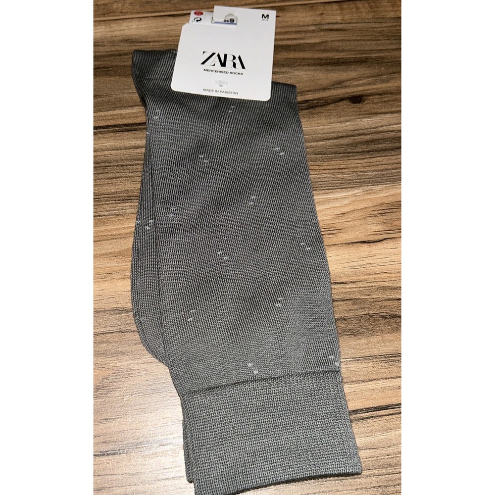 Size‎ Medium (39-42) ZARA Grey Mercerised Socks